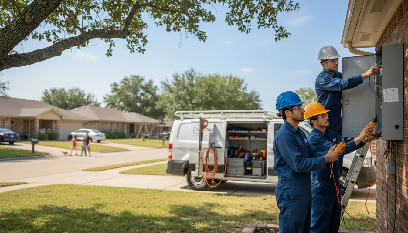 Certified electrician providing emergency electrical services in Ola, AR